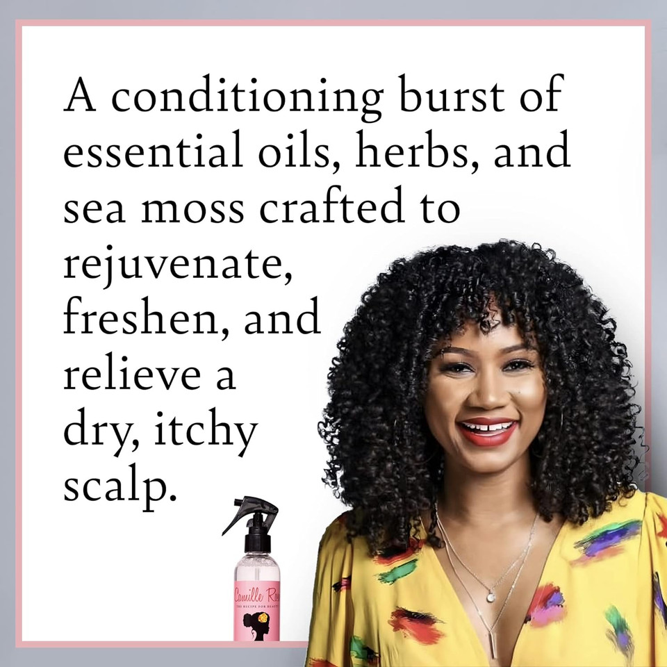 Camille Rose Mint Condition Braid + Scalp Spray To Hydrate, Reduce Breakage, And Provide Relief From A Dry, Itchy, Flaky Scalp | With Aloe Vera And Sea Moss