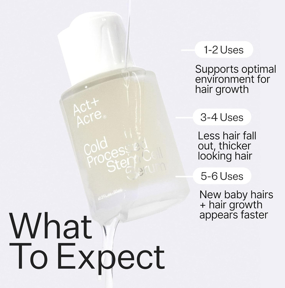 Act+Acre Cold Processed Apple Stem Cell Scalp Serum And Bha Salicylic Acid Scalp Exfoliator Bundle - Promotes Growth - Soothes And Hydrates - Itchy Scalp - Dry Scalp - Oily Hair