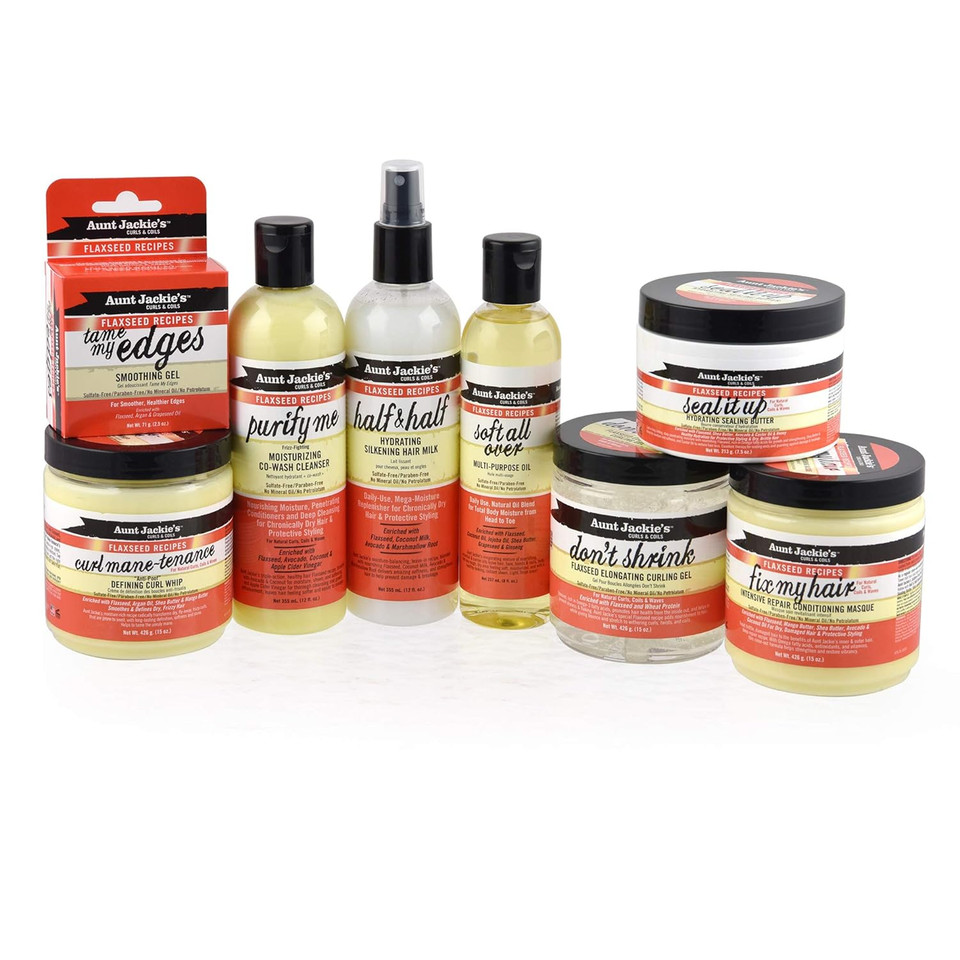 Aunt Jackie'S Flaxseed Recipes Curl Mane-Tenance, Lightwieght Anti-Poof Defining Curl Whip, Enriched With Flaxseed, Argan Oil And Shea Butter, Great For Dry And Frizzy Hair, 15 Oz Jar, Orange