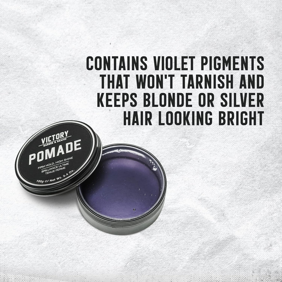 Hair Pomade For Men By Victory Barber & Brand | Menã¢ÂS Hair Products Made In The Usa | Water Based Pomade For Men | Hair Wax For Men With High Shine | Strong Hold Pomade To Make Your Grandpa Proud