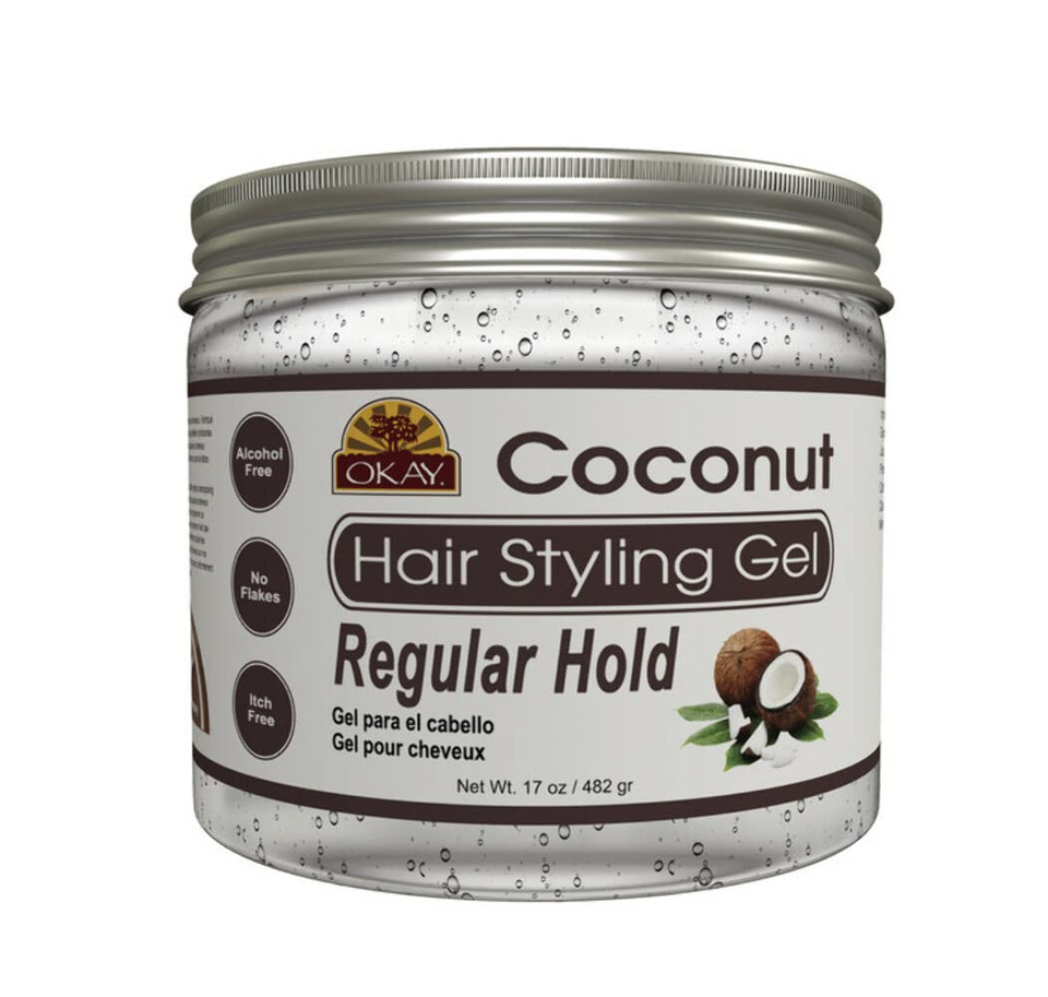 Okay Coconut Hair Styling Gel, Regular Hold 17Oz
