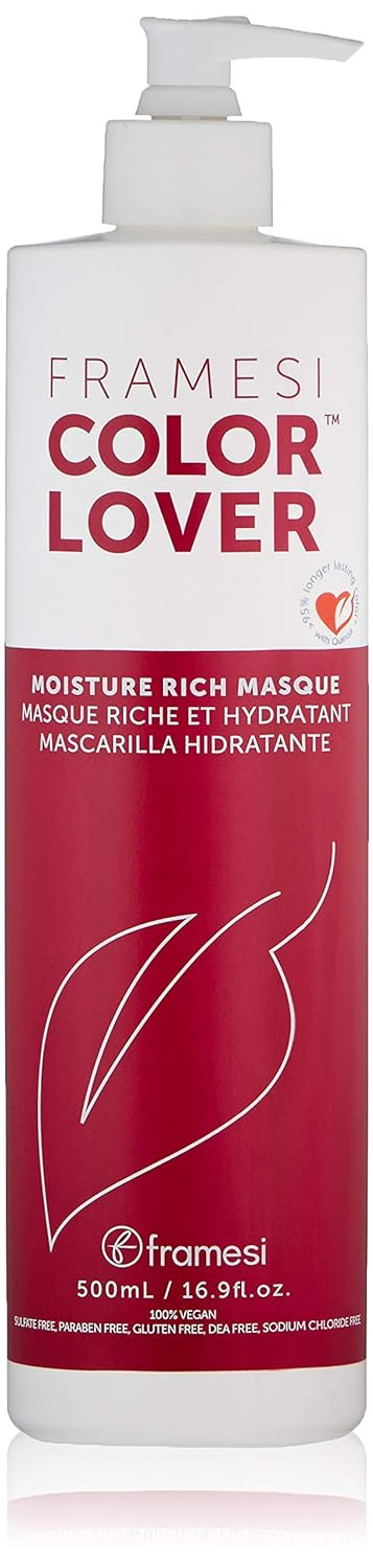 Framesi Color Lover Moisture Rich Masque, Sulfate Free Hair Mask For Color Treated Hair16.9 Fl Oz (Pack Of 1)