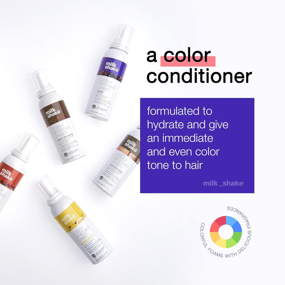 Milk_Shake Color Whipped Cream Leave In Coloring Conditioner - Provides Temporary Hair Color Tone, Warm Brunettewarm Brunette