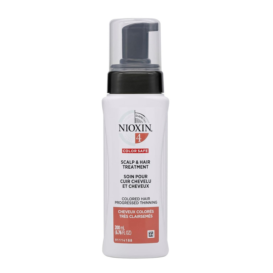 Nioxin System 4 Scalp & Hair Leave-In Treatment, Restore Hair Fullness, Prevent & Relieve Dry Scalp Symptoms, For Color Treated Hair With Progressed Thinning, 6.8 Oz Nioxin System 4 Scalp & Hair Leave-In Treatment, Restore Hair Fullness, Prevent & Relieve Dry Scalp Symptoms, For Color Treated Hair With Progressed Thinning, 6.8 Oz