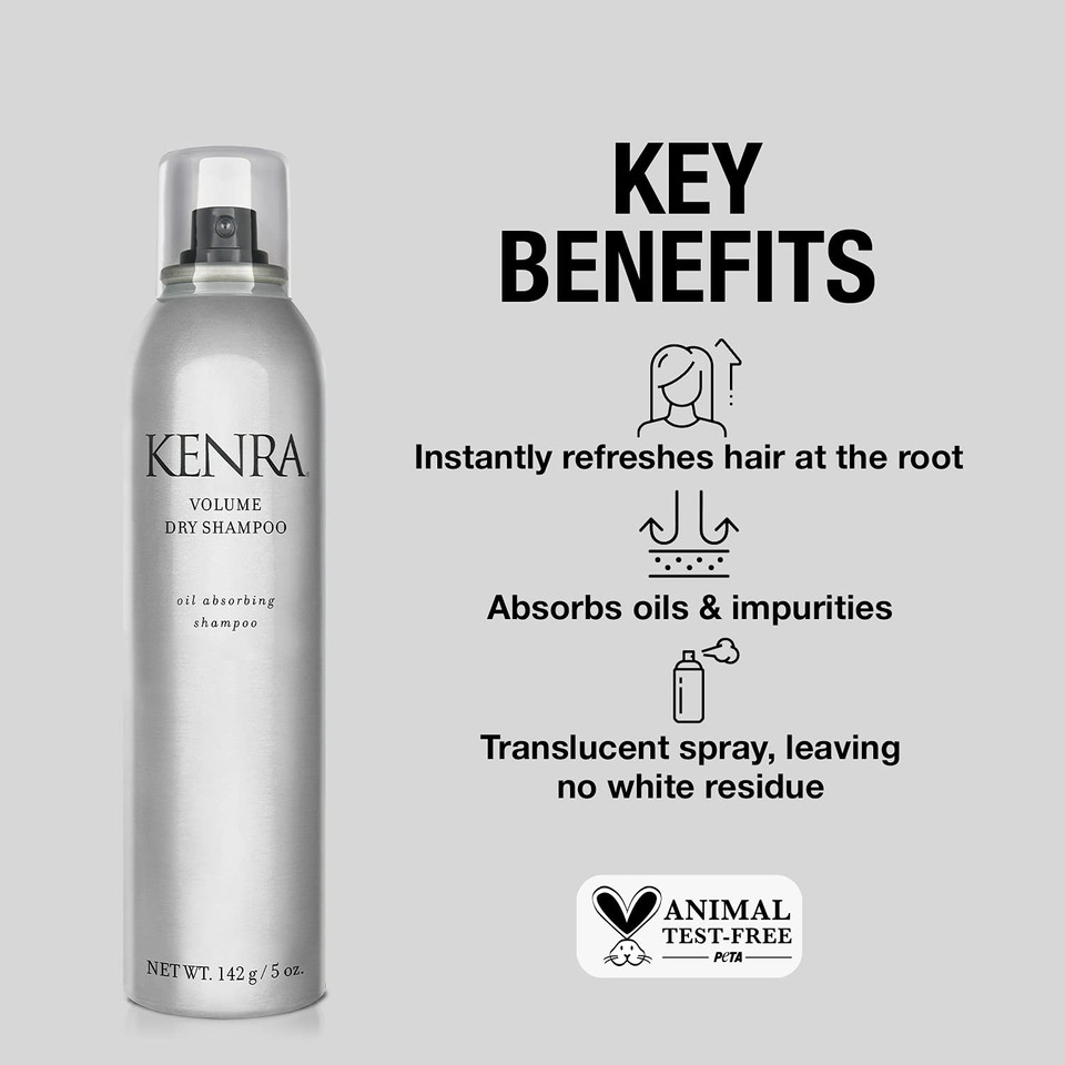 Kenra Volume Dry Shampoo | Oil Absorbing Shampoo | Translucent, Volume-Enhancing Spray | Instantly Refreshes Hair At The Root | Absorbs Oils & Impurities | All Hair Types5 Ounce (Pack Of 1)