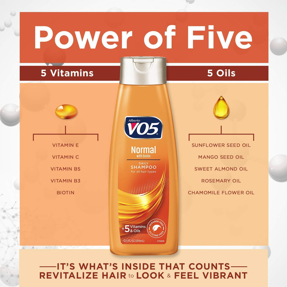 Alberto Vo5 Normal Balancing Shampoo With Vitamins C And E For Unisex, 12.5 Ounce