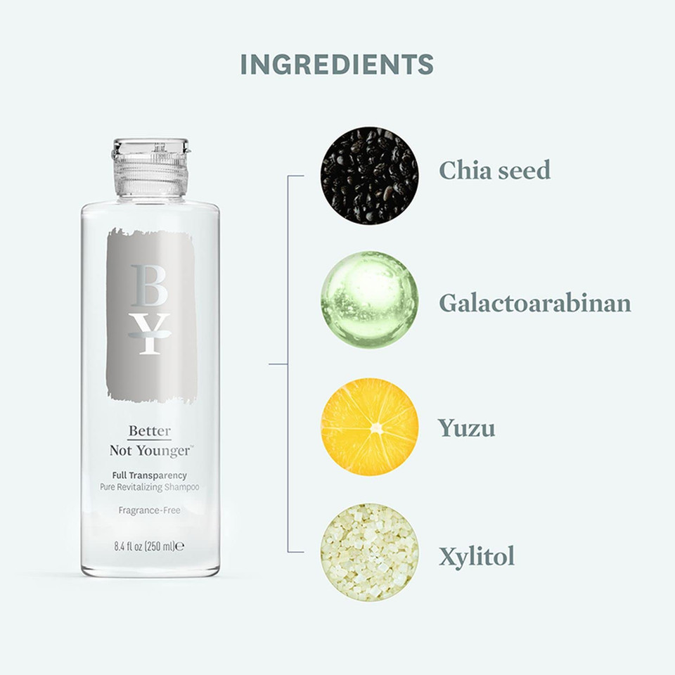 Better Not Younger Full Transparency Pure Revitalizing Shampoo, Frangrance Free, 8.4 Fl Oz8.40 Fl Oz (Pack Of 1)