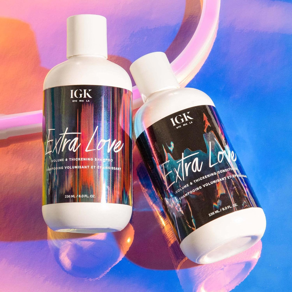 Igk Extra Love Volume & Thickening Shampoo | Lightweight + Supports Scalp + Balance Oil | Vegan + Cruelty Free |8 Fl Oz (Pack Of 1)