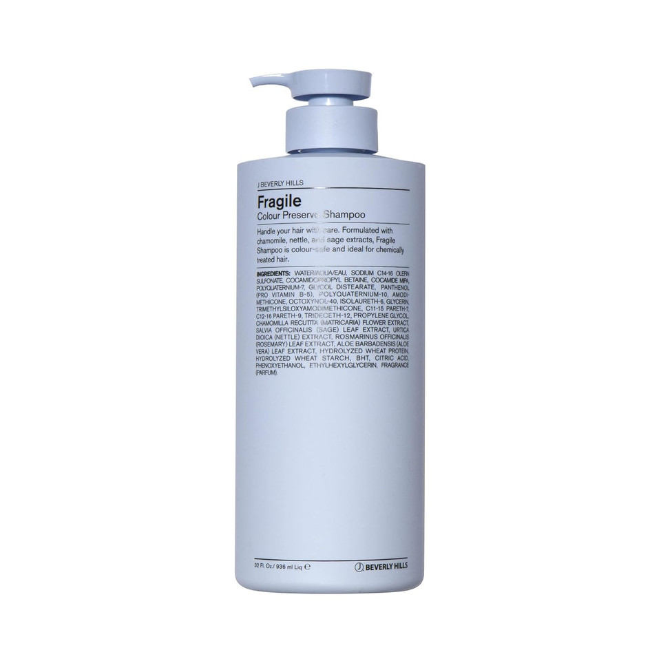 J Beverly Hills Blue Fragile Colour Preserve Shampoo With Sage Oil To Brighten Color, (3 Oz, 12 Oz, 32 Oz)32 Ounce