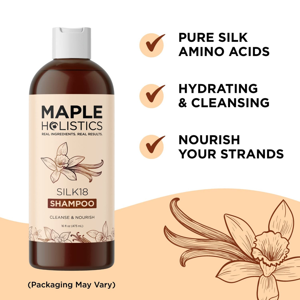 Moisturizing Shampoo For Dry Hair Care - Silk18 Advanced Anti Frizz Ultra Hydrating Shampoo For Color Treated Hair With Silk Amino Acids And Plant Proteins - Sulfate Free Shampoo For Men And Women16 Fl Oz (Pack Of 1)