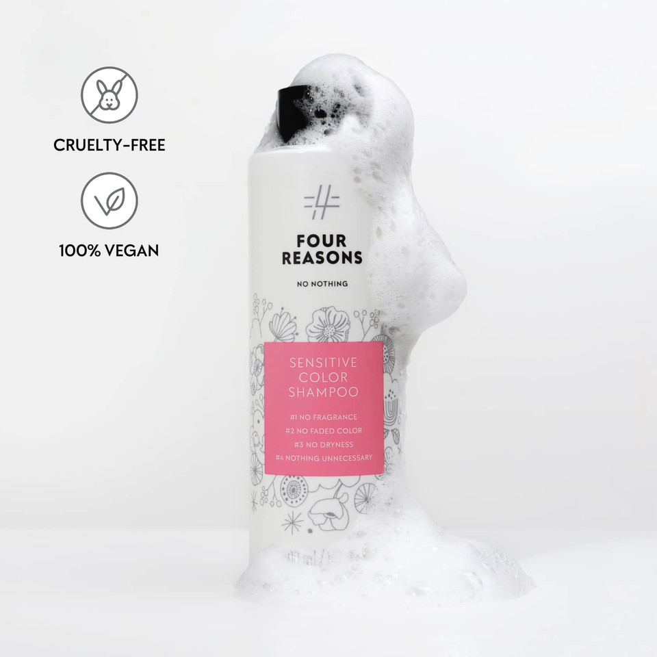 No Nothing Sensitive Shampoo For Color Treated Hair - Fragrance Free Shampoo - Hypoallergenic, Vegan, Paraben Free And Clear Shampoo - Unscented Shampoo For Sensitive Scalp And Skin  10.15 Oz