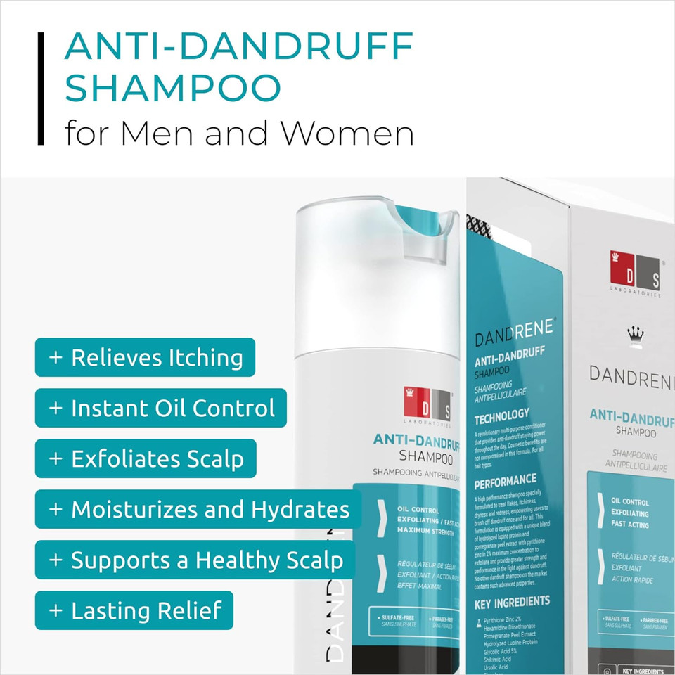 Anti-Dandruff Kit, Dandrene Shampoo And Scalp Brush