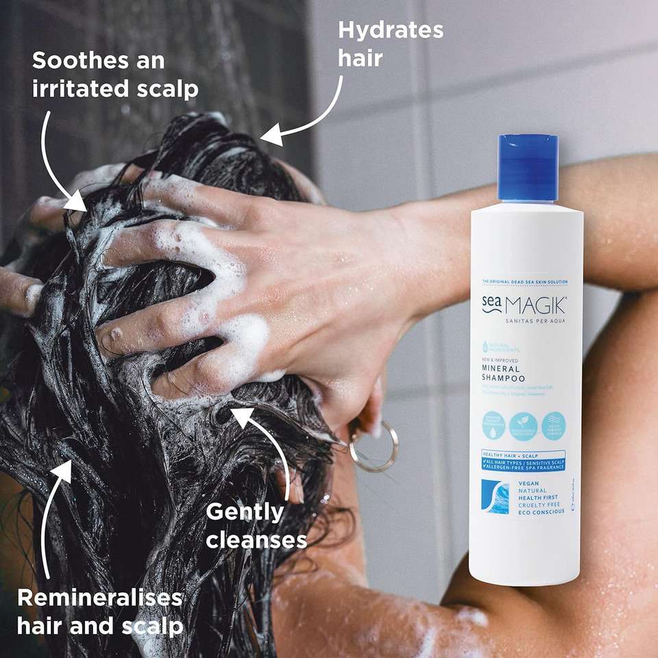 Sea Magik Mineral Shampoo 10.14Fl Oz - Sulfate Free Shampoo With Organic Seaweed/ 100% Vegan/ Sustainable Packaging