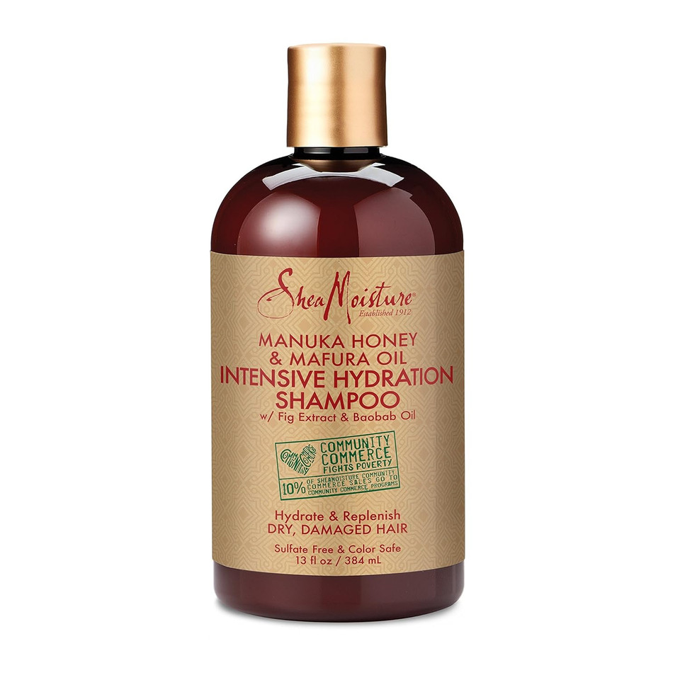 Sheamoisture Intensive Hydration Shampoo For Dry, Damaged Hair Manuka Honey And Mafura Oil Sulfate-Free 13 Oz