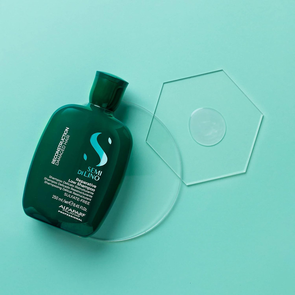 Alfaparf Milano Semi Di Lino Reconstruction Reparative Shampoo For Damaged Hair - Sulfate And Paraffin Free - Safe On Color Treated Hair - Vegan Formula - Professional Hair Repair