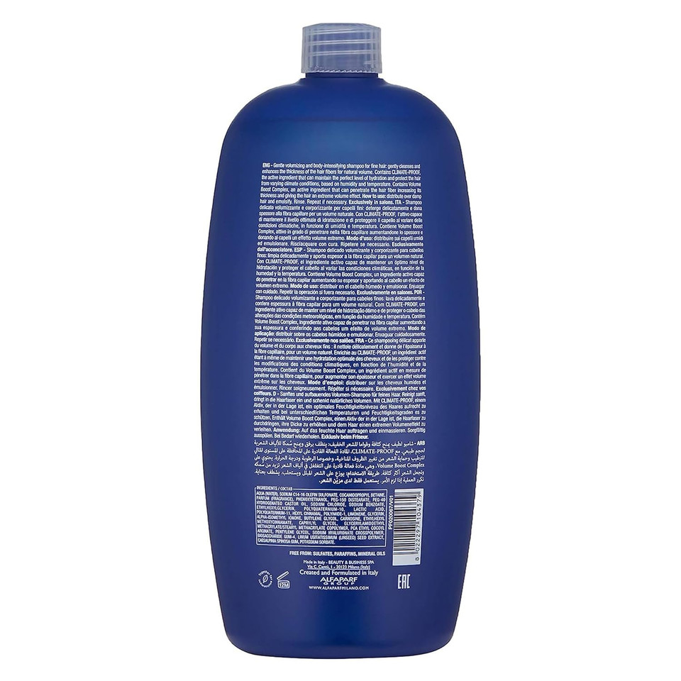 Alfaparf Milano Semi Di Lino Volume Shampoo For Fine Hair  Sulfate Free Volumizing Low Shampoo - Adds Intense Volume, Thickness And Body - Anti-Frizz - Professional Salon Quality