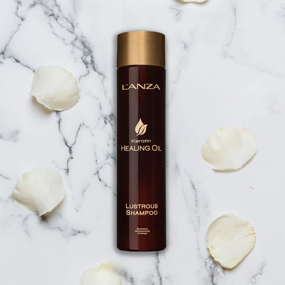 L'Anza Keratin Healing Oil Lustrous Shampoo For Damaged Hair, Nourishes, Repairs, And Boosts Hair Shine And Strength For A Perfect Silky Look, Sulfate-Free, Paraben-Free, Travel-Size10.1 Fl Oz (Pack Of 1)