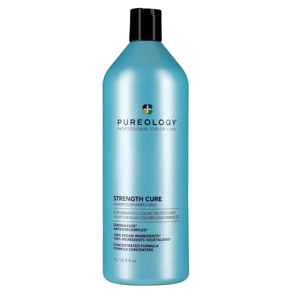 Pureology Strength Cure Shampoo | For Damaged, Color-Treated Hair | Fortifies & Strengthens Hair | Sulfate-Free | Vegan
,Size : 33.8 Fl Oz (Pack Of 1)