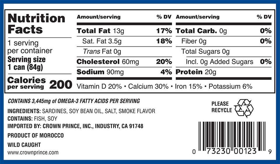 Ocean Prince Sardines In Oil, 4.25-Ounce Cans (Pack Of 12)