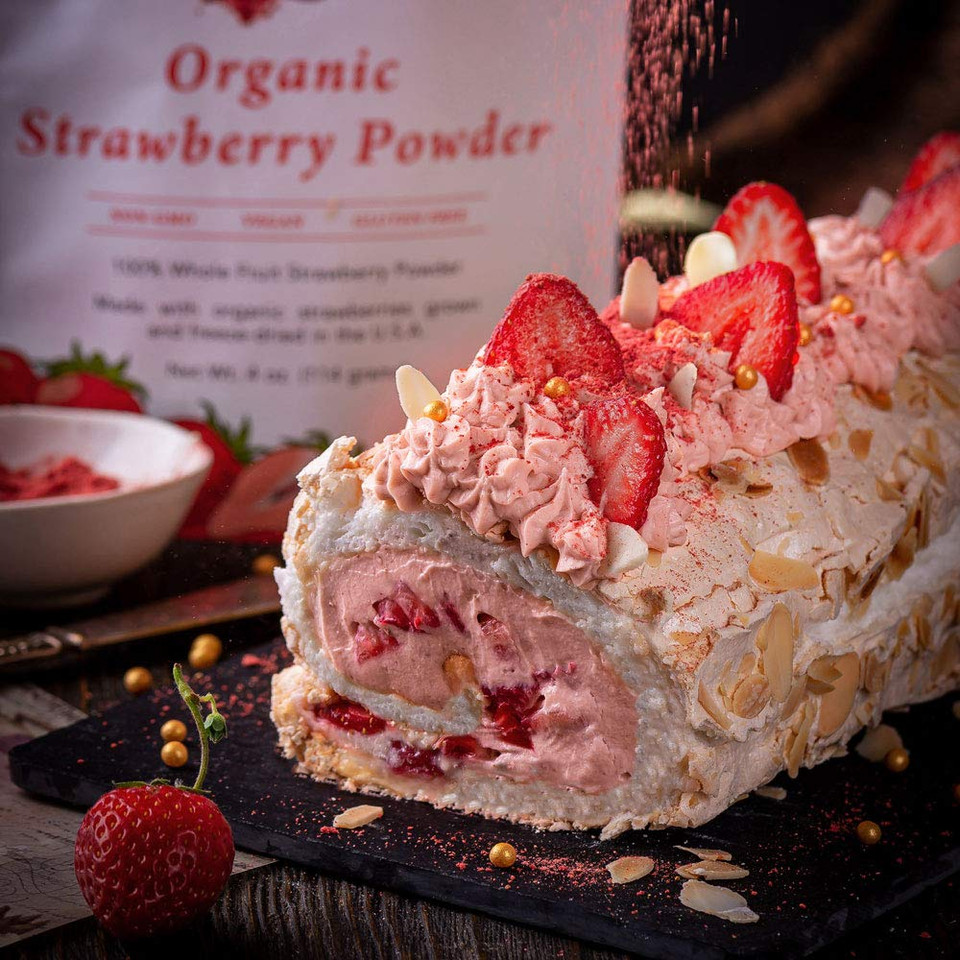 Ancient Choice - Strawberry Powder (4 Ounces) | Usda Organic | Freeze Dried | Non-Gmo | Milk | Baking | Hiking | Vegan Superfood | Vegetarian | Smoothie | Fiber | Prebiotic | Prepping | Keto | Paleo