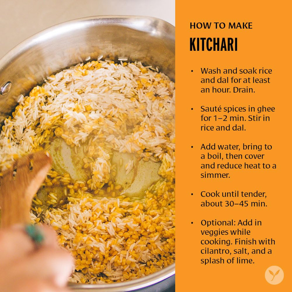 Banyan Botanicals Kitchari Kit  Organic Yellow Mung Dal, Basmati Rice, Kitchari Spice Mix & Ghee To Make Kitchari  For Ayurvedic Cleanses & Digestive Resets  Non Gmo Sustainably Sourced Vegetarian