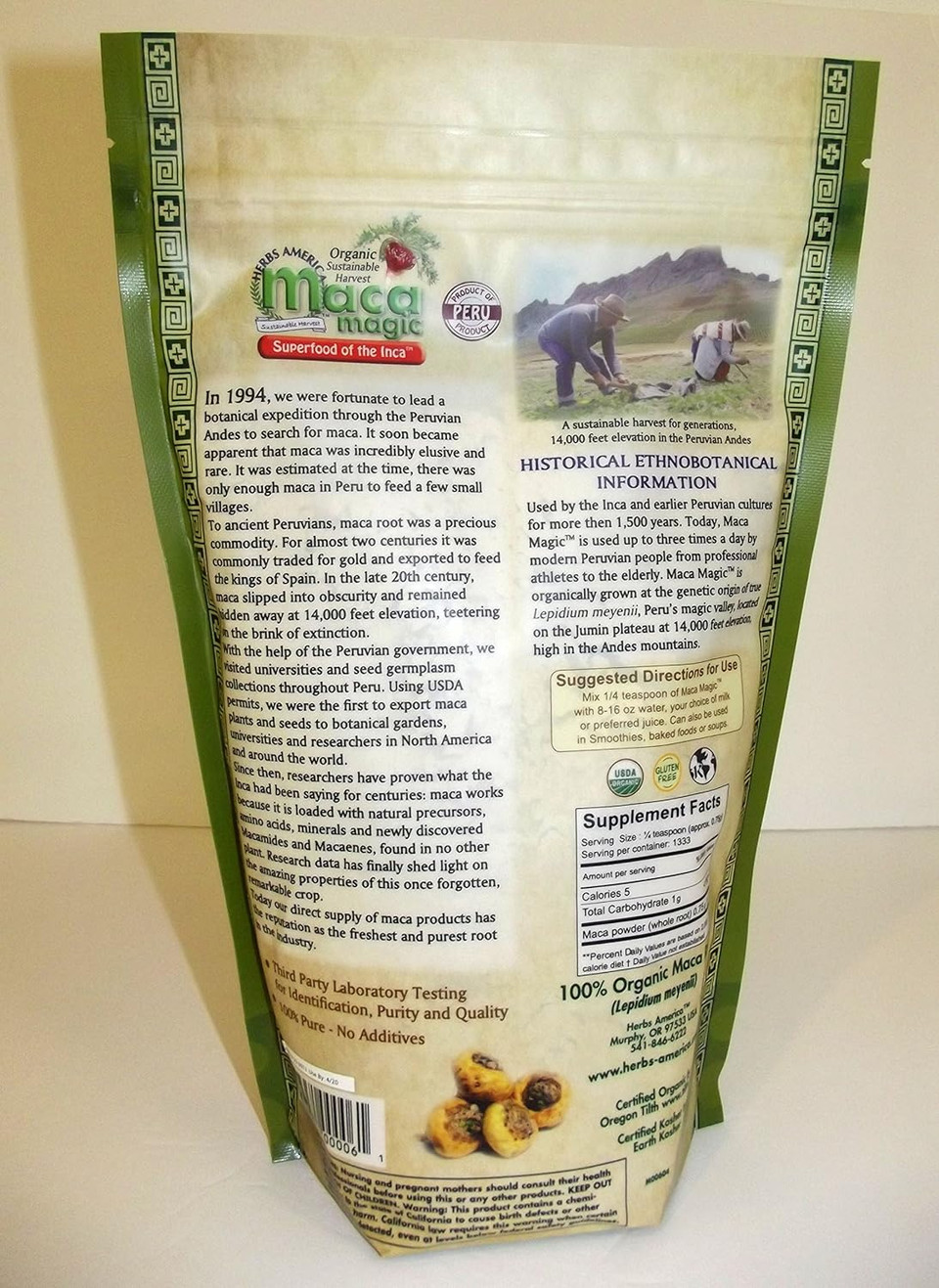 Maca Magic Herbal Gift Bundle, 1 Fl Oz Usda Organic Maca Extract And A 2.2 Lb Bag Of Pure Maca Root Powder (1 Fl Oz Glass Bottle + 2.2 Lb Resealable Bag)