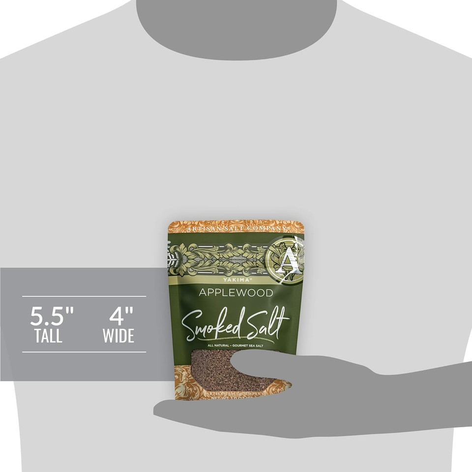 Artisan Salt Company Yakima Applewood Smoked Sea Salt, Zip-Top Pouch, 3 Ounce