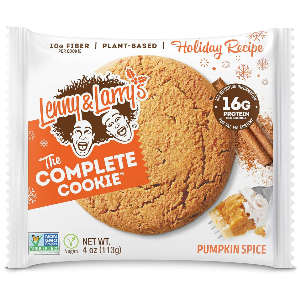 Lenny & Larry'S The Complete Cookie, Pumpkin Spice, Soft Baked, 16G Plant Protein, Vegan, Non-Gmo, 4 Ounce Cookie (Pack Of 12)