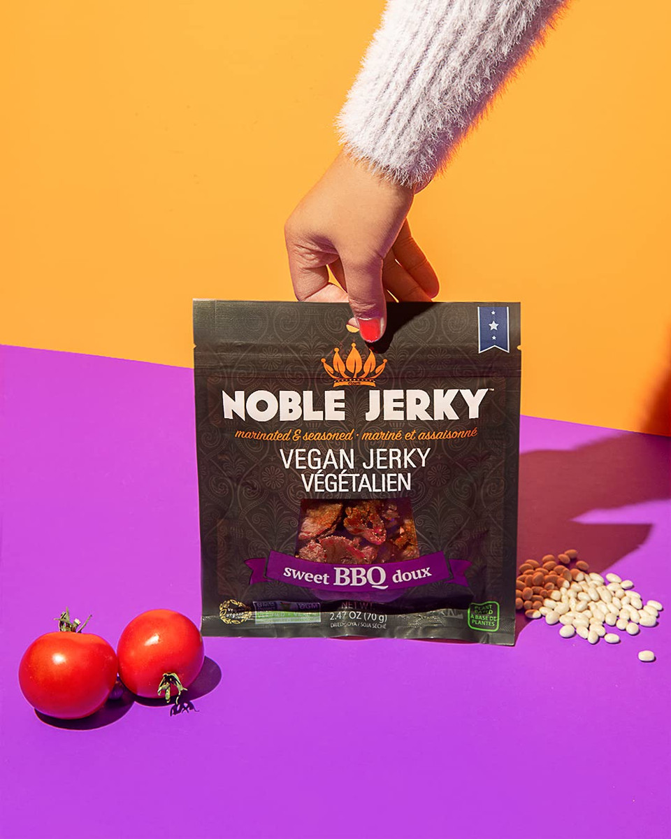 Noble Jerky - Vegan, Vegetarian, Plant Based Snack, Non-Gmo (Bbq, 12 Bags (70 Gram Bags))