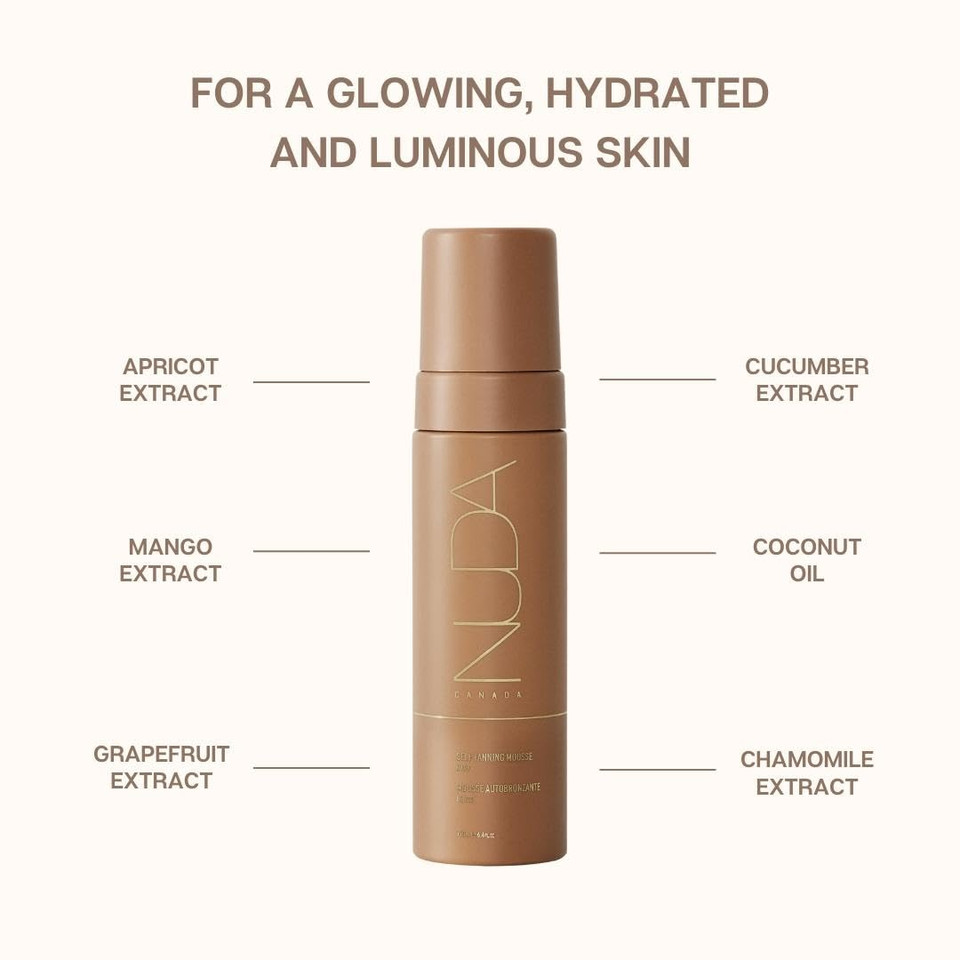 Nuda Dark Self-Tanning Mousse And Dark Face Tan Water Bundle