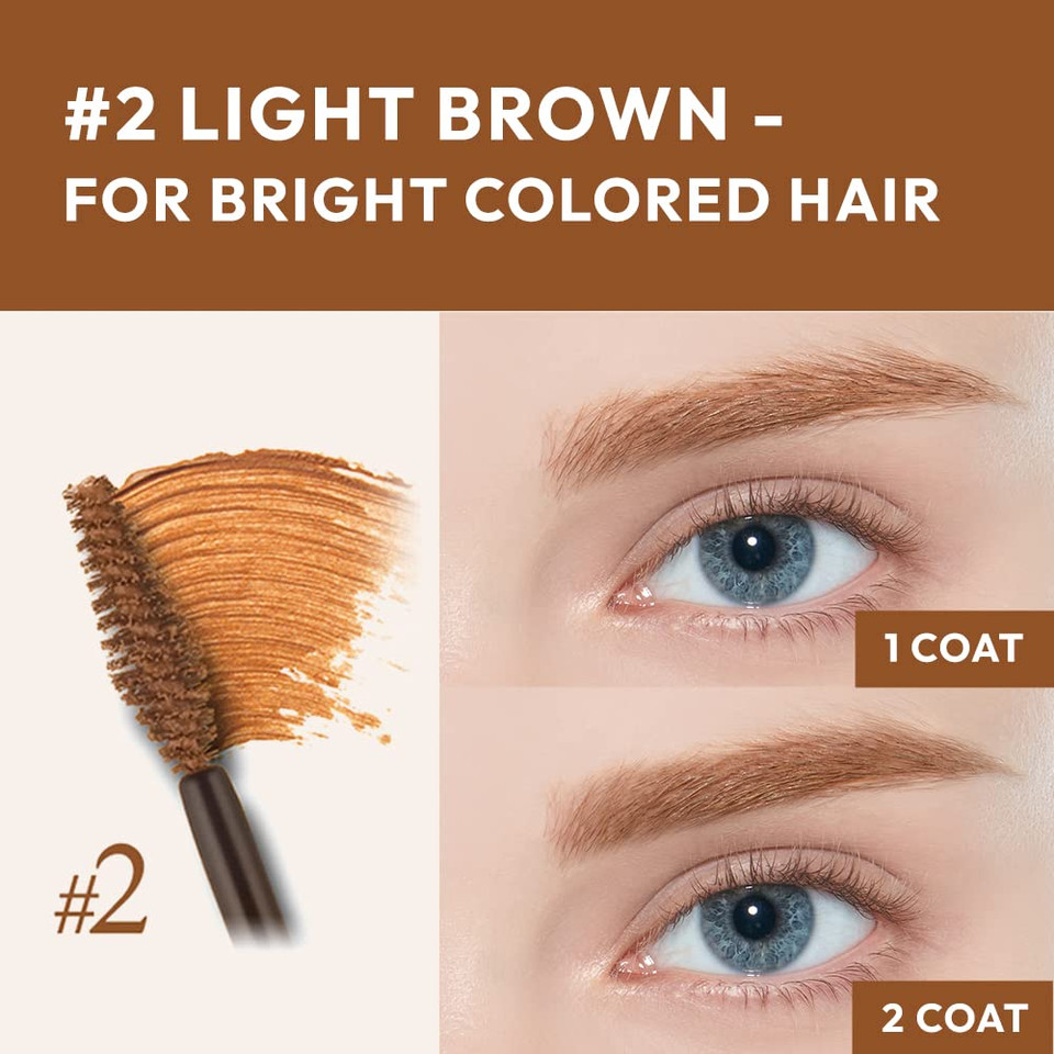 Etude Color My Brows 4.5G #2 Light Brown | Eyes Makeup | Eyebrow Mascara, Quickly Fixing Natural Eyebrow Makeup With Care Effect | Kbeauty2 Light Brown 20Ad Etude Color My Brows 4.5G #2 Light Brown | Eyes Makeup | Eyebrow Mascara, Quickly Fixing Natural Eyebrow Makeup With Care Effect | Kbeauty2 Light Brown 20Ad
