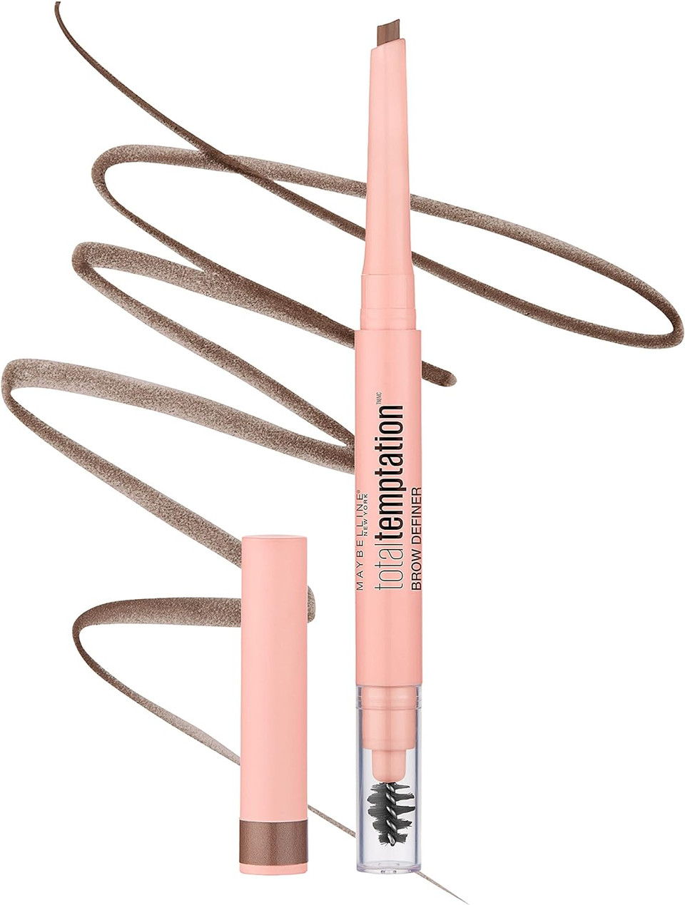 Maybelline Total Temptation Eyebrow Definer Pencil, Soft Brown, 1 Countsoft Brown