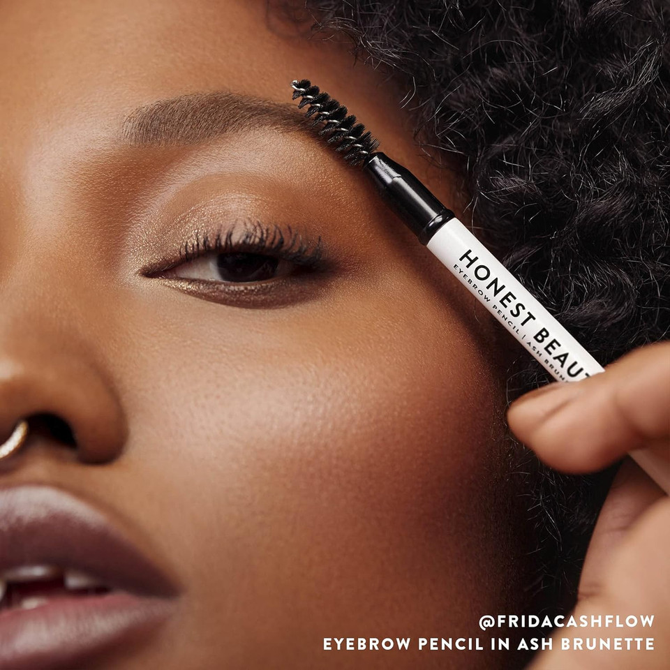Honest Beauty Eyebrow Pencil, Ash Brunette With Jojoba Seed Oil | Buildable & Blendable | Ewg Certified + Dermatologist & Ophthalmologist Tested & Cruelty Free | .039 Ozash Brunette