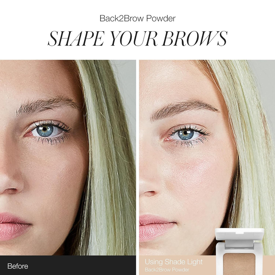 Rms Beauty Back2Brow Powder, Eyebrow Powder In Taupe Light Brown & Blonde Eyebrow Color, Auburn & Brown Brow Powder, Brown & Black Eyebrow Makeup, Eyebrow Palette, Eyebrow Fillerdark