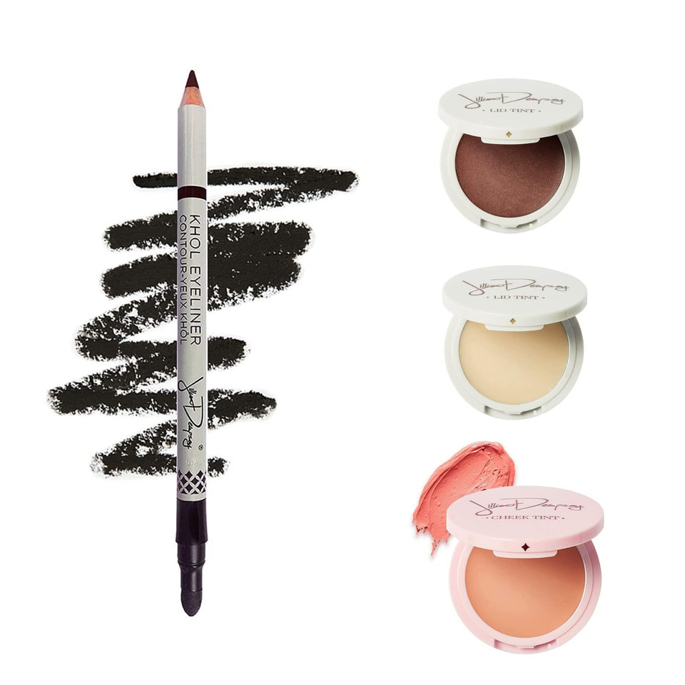 Jillian Dempsey The Smoky Eye Kit: Khã£Â´L Eyeliner In Jet Black, Lid Tint In Bronze, Lid Tint In Dew & Cheek Tint In Petal