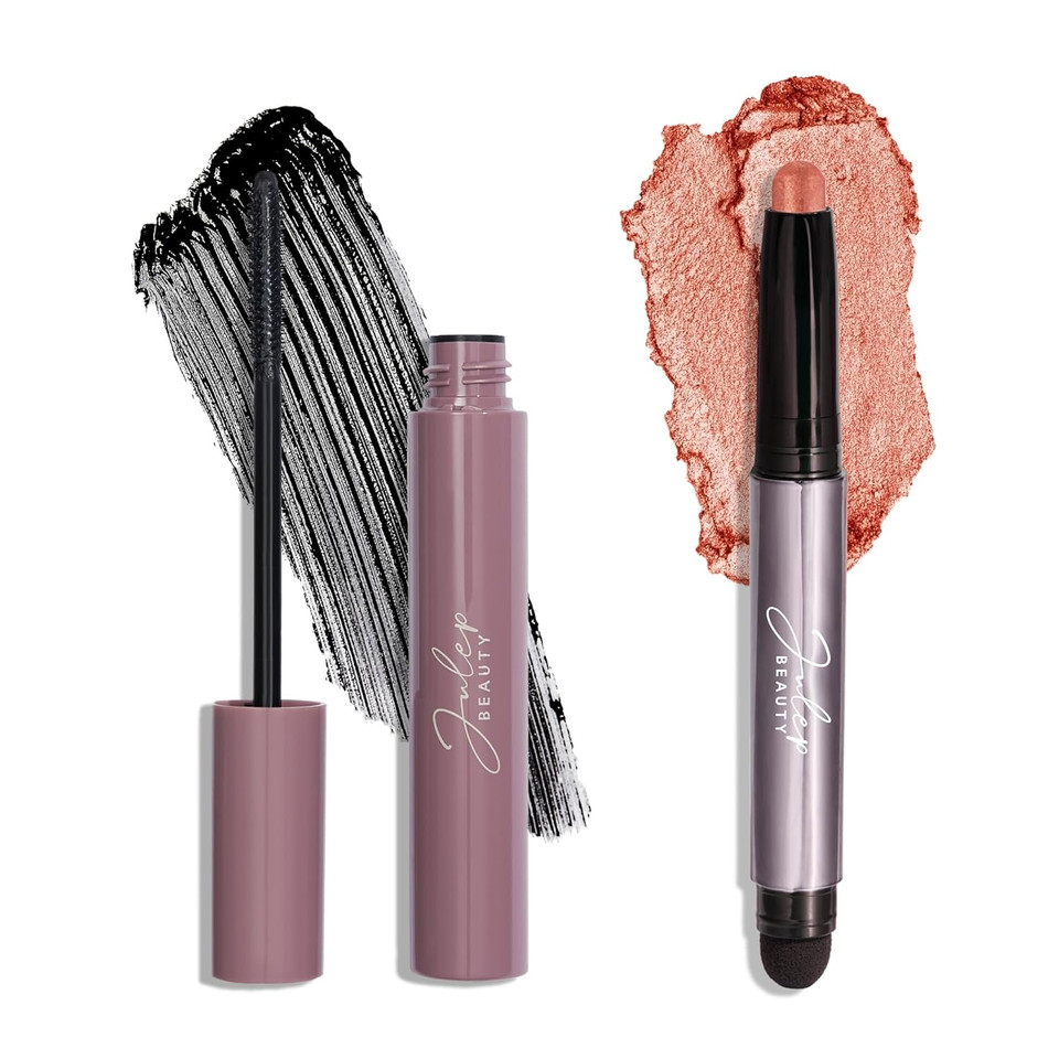 Julep Eyeshadow 101 Crã£Â¨Me To Powder Waterproof Eyeshadow Stick, Tiger'S Eye Shimmer & Length Matters Buildable Lengthening Lash Mascara Black