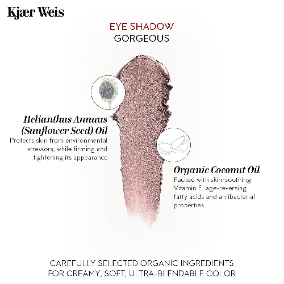 Kjaer Weis Cream Eyeshadow. Highly Pigmented Taupe Eyeshadow With Organic Ingredients. Blendable Cream Eye Shadow For Long Lasting Eye Makeup. Cruelty Free Clean Makeup - Gorgeousgorgeous