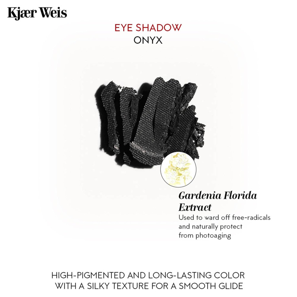 Kjaer Weis Powder Eye Shadow. Highly Pigmented Black Eyeshadow With Organic Ingredients. Ultra Blendable Eye Shadow For Long Lasting Eye Makeup. Cruelty Free Clean Makeup - Onyxonyx Kjaer Weis Powder Eye Shadow. Highly Pigmented Black Eyeshadow With Organic Ingredients. Ultra Blendable Eye Shadow For Long Lasting Eye Makeup. Cruelty Free Clean Makeup - Onyxonyx