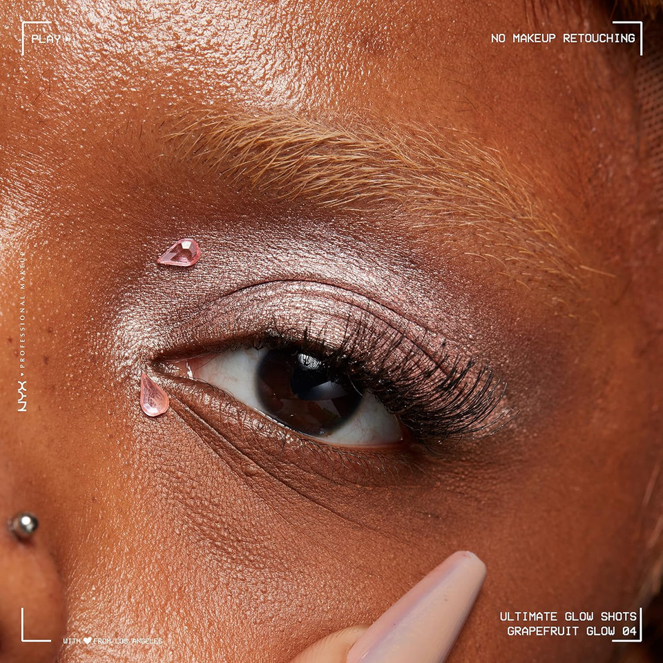 Nyx Professional Makeup Ultimate Glow Shots, Liquid Eyeshadow, Long-Lasting Shimmer Eye Shadow With Vitamin C - Grapefruit Glowgrapefruit Glow