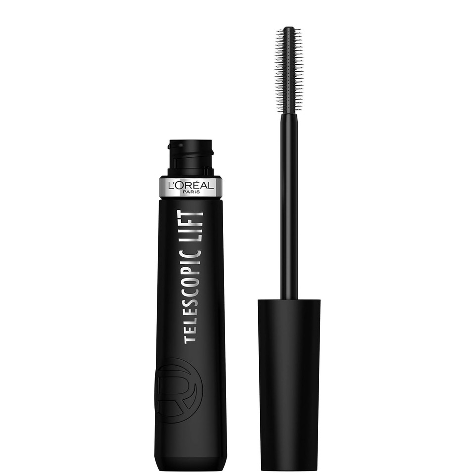 L'Oreal Paris Telescopic Lift Mascara, Lengthening And Volumizing Eye Makeup, Lash Lift With Up To 36Hr Wear, Washable, Black, 0.33 Fl Ozwashable Black
