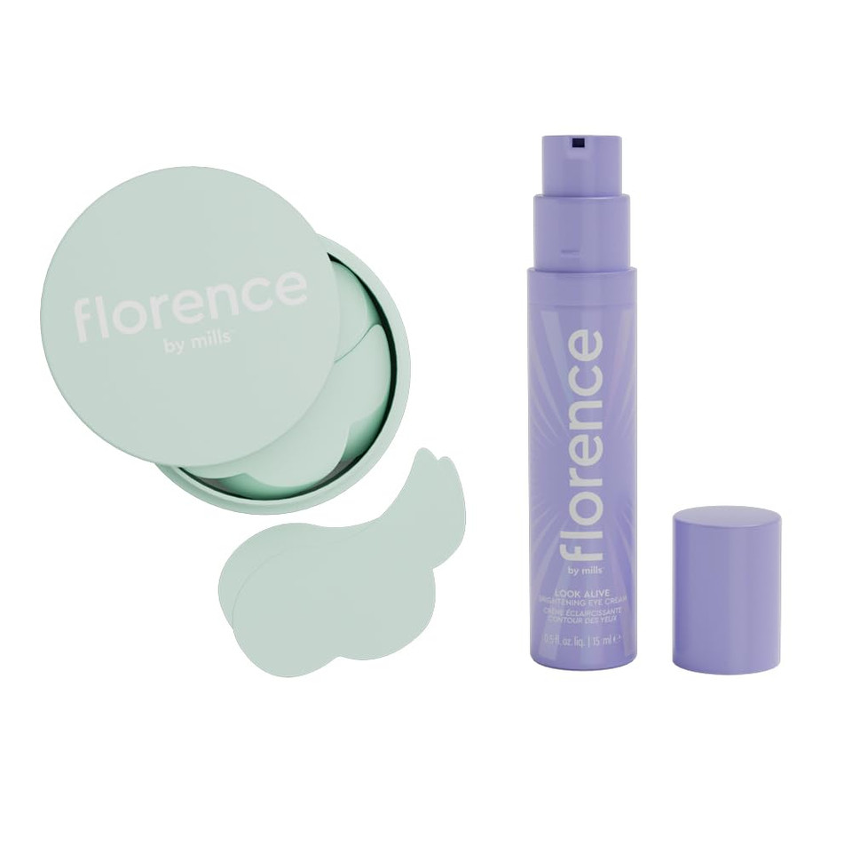 Florence By Mills Floating Under The Eyes Depuffing Gel Pads, Look Alive Brightening Eye Cream