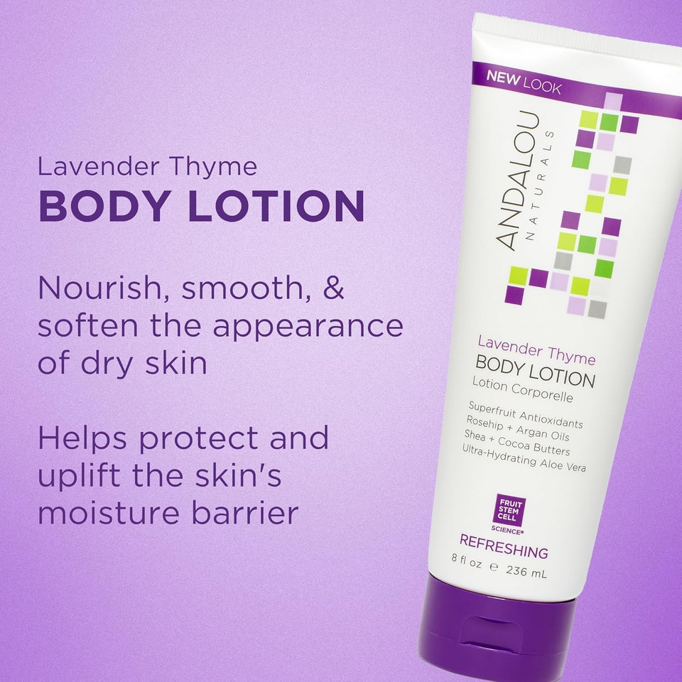 Andalou Naturals Lavender Thyme Refreshing Body Lotion, 8 Ounce