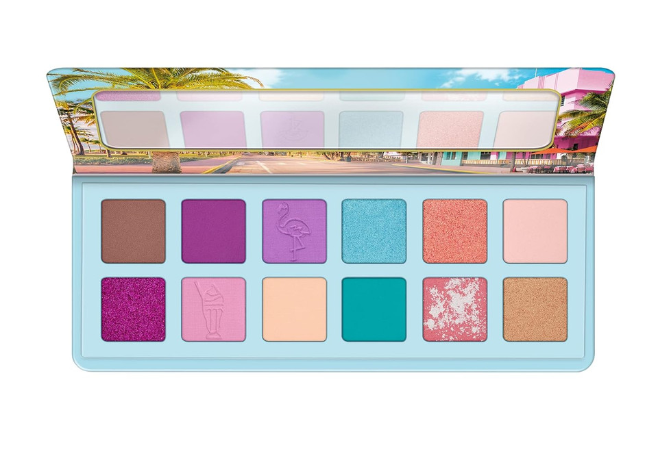 Essence | Welcome To Miami Eyeshadow Palette | 12 Highly Pigmented, Matte & Metallic Shades | Vegan & Cruelty Free, Paraben & Fragrance Free