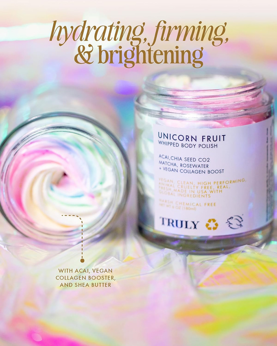 Truly - Unicorn Fruit Whipped Body Polish And Unicorn Fruit Deodorant Bundle