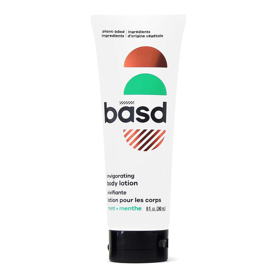 Basd Organic Body Lotion, Invigorating Mint | Natural & Moisturizing Ingredients, Vegan, Hypoallergenic, 8 Ounce Tube
