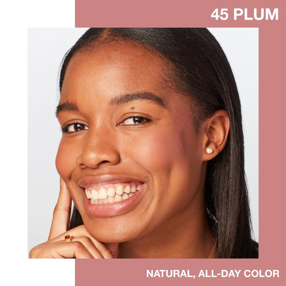 Maybelline Fit Me Blush, Lightweight, Smooth, Blendable, Long-Lasting All-Day Face Enhancing Makeup Color, Plum, 1 Count45 Plum