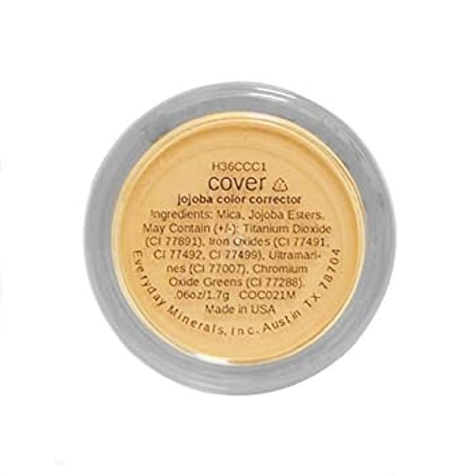 Everyday Minerals | Cover Jojoba Color Corrector | Mineral Makeup Powder Concealer | Cover For Dark Circles, Dark Spots, Blemishes | 100% Vegan | Cruelty Free | Natural Mineral Makeup