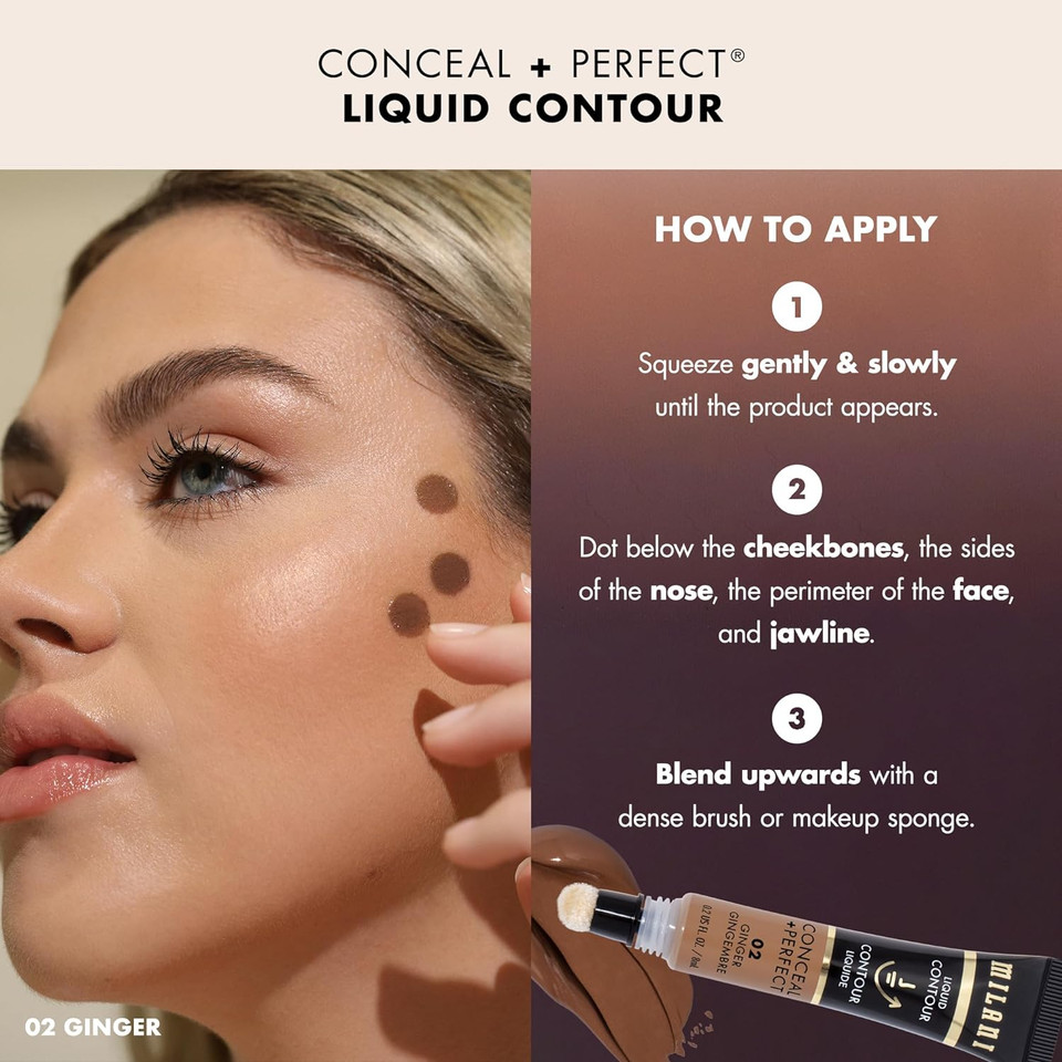 Milani Conceal + Perfect Liquid Contour For Added Definition, Face Lift Collection - Toffee03 Toffee