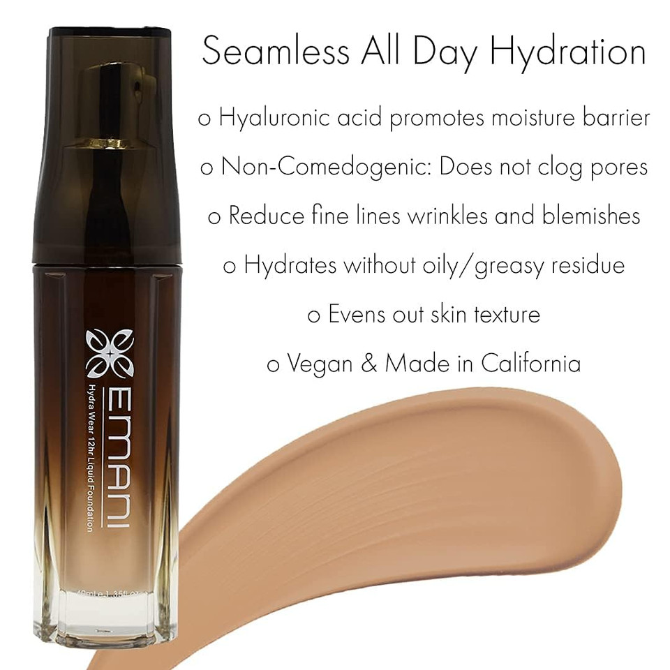 Emani Hydra Wear 12 Hour Foundation 1 Fl Ozoyster Beige 21 Fluid Ounce