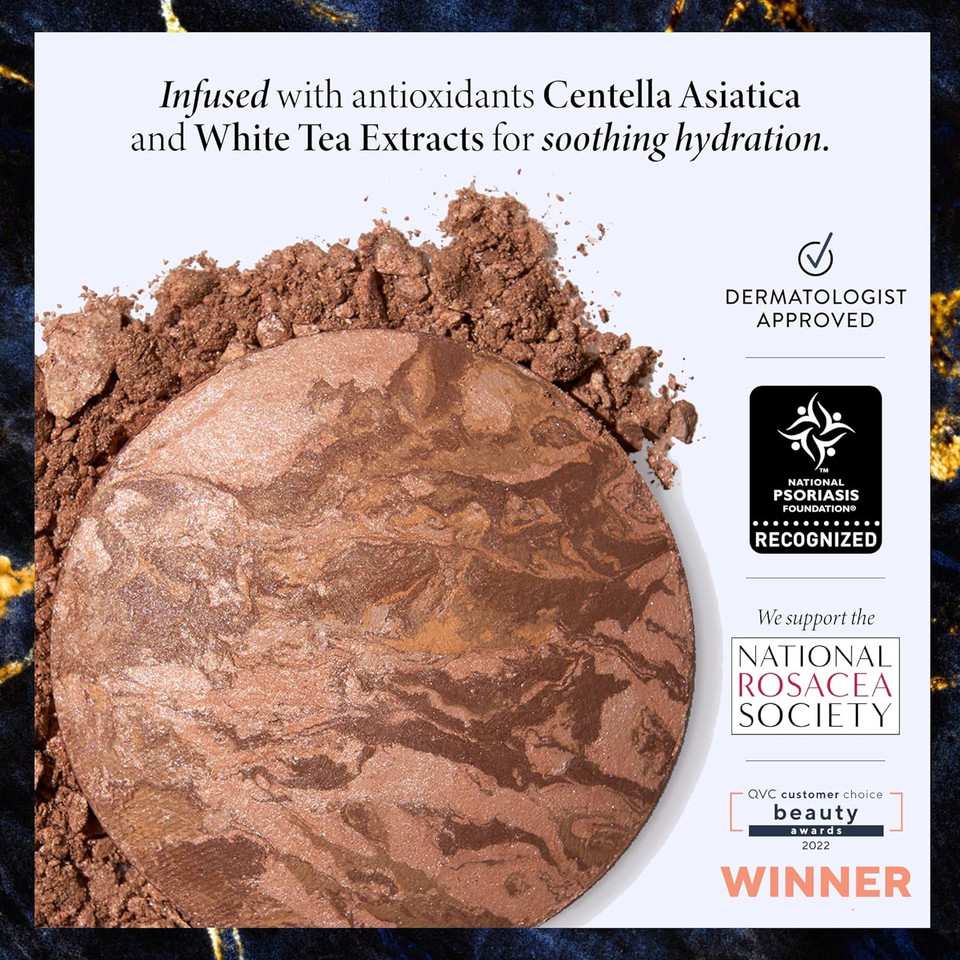 Laura Geller New York Baked Balance-N-Brighten Powder Foundation, Deep + Italian Marble Sheer Hydrating Lipstick, Al Fresco Laura Geller New York Baked Balance-N-Brighten Powder Foundation, Deep + Italian Marble Sheer Hydrating Lipstick, Al Fresco